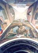 Ceiling fresco in the college book shop
