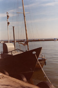 Fishing cutter in the Curonian Split